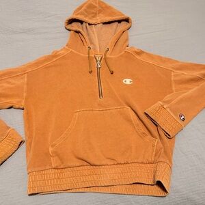 Vintage Champion Half-Zip Hooded Pullover